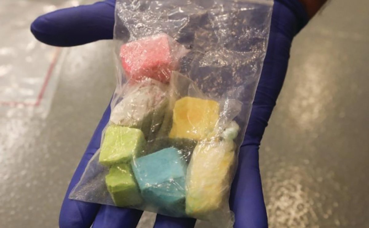 Brightly-colored fentanyl is being seized in multiple forms, including pills, powder, and blocks that resembles sidewalk chalk.